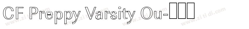 CF Preppy Varsity Ou字体转换